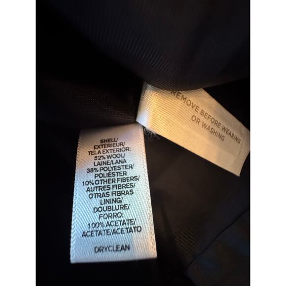 Ann Taylor Loft Burgundy Wool Mid Length Winter Car Coat Size Medium Pockets Zip - Picture 7 of 9